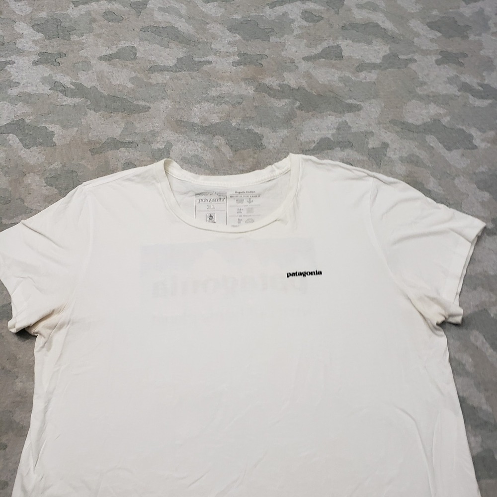Patagonia Top Womens XL White Short Sleeve Outdoors Camp Trail Hiking - Picture 2 of 11